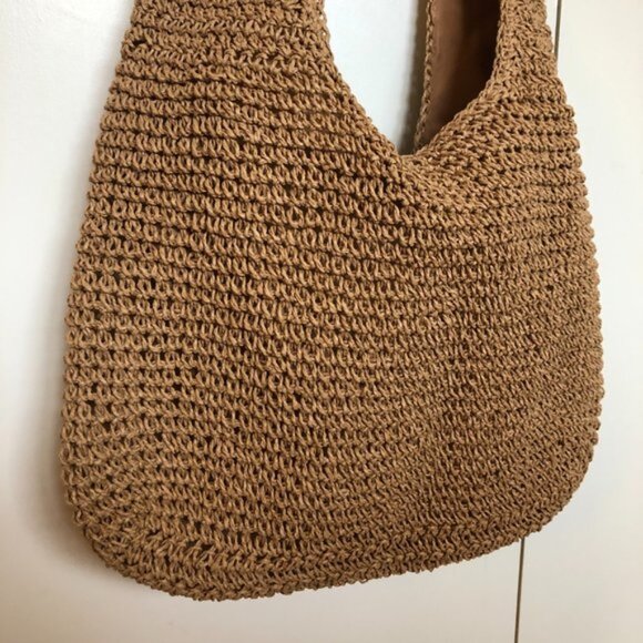 Mia &Tess Woven Straw Bag Shoulder Hobo Bag Summer Beach Large - Picture 2 of 6